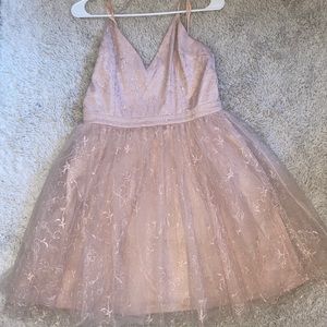 Blush pink junior prom dress